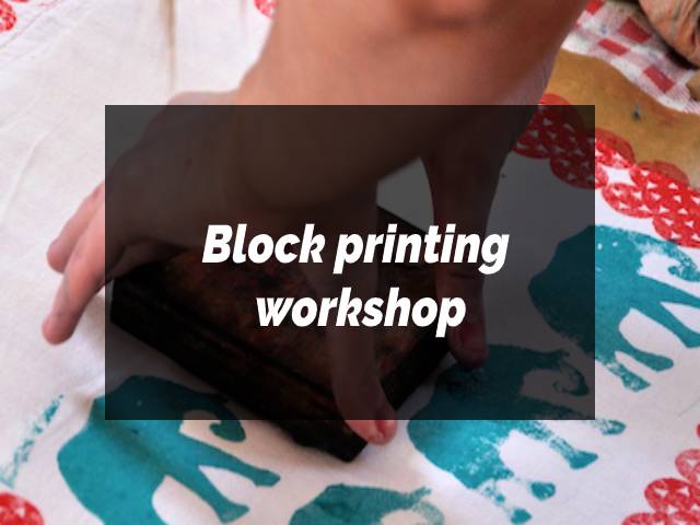 Block printing workshop in Jaipur